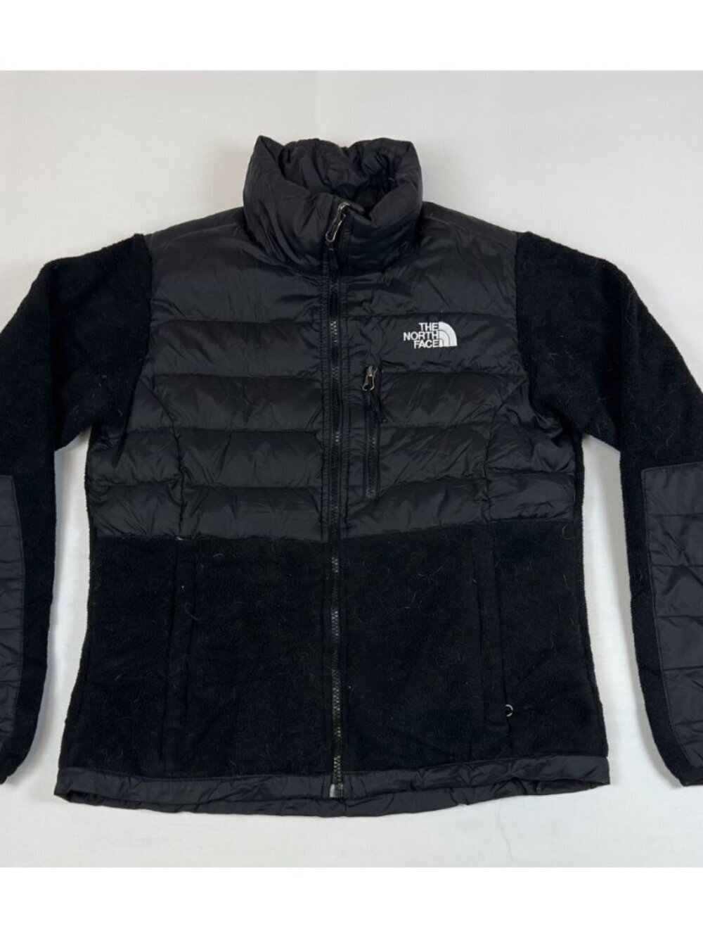The North Face Women S/P Black 550 Down Hybrid Polartec Fleece Puffer Jacket